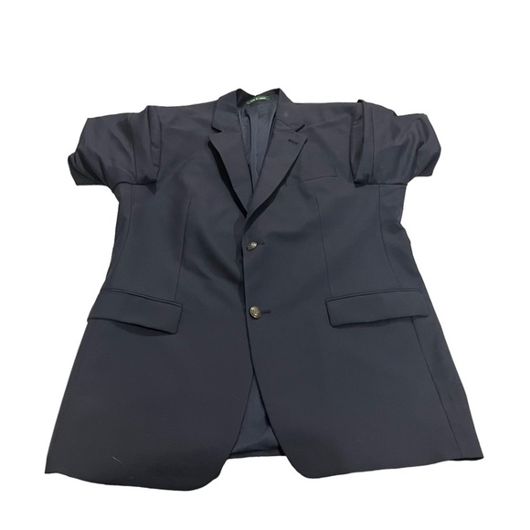 Ralph Lauren Canada Men Smoky Blue 2 Button Wool Suit Coat Blazer Sz 42L Jacket - Picture 14 of 15